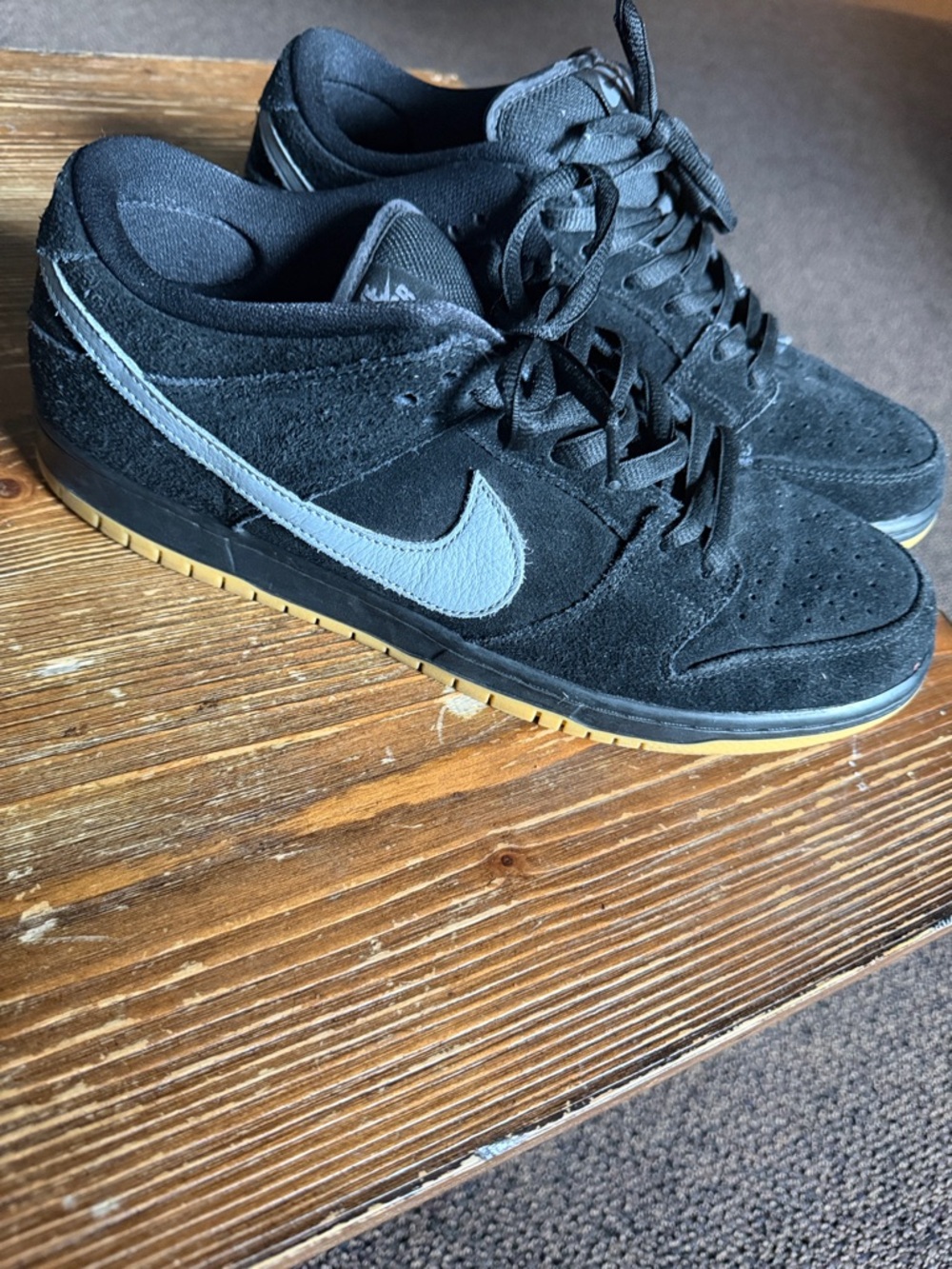 Nike Dunk Low Pro “Fog” Sneakers with Grey Swoosh and Gum Outsole